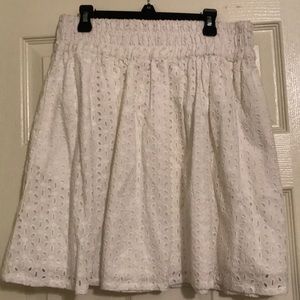 White Eyelet Skirt